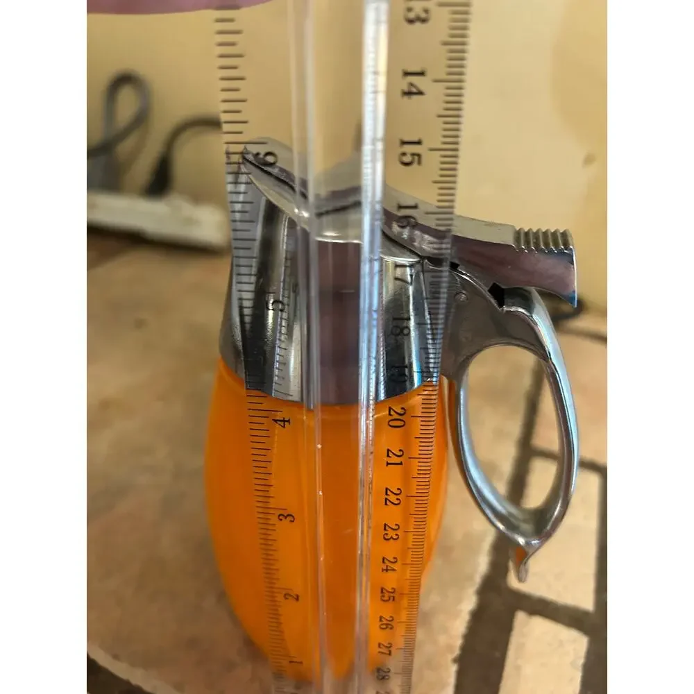 1960/70's Vintage Creamer or syrup Glass Dispenser Orange 6